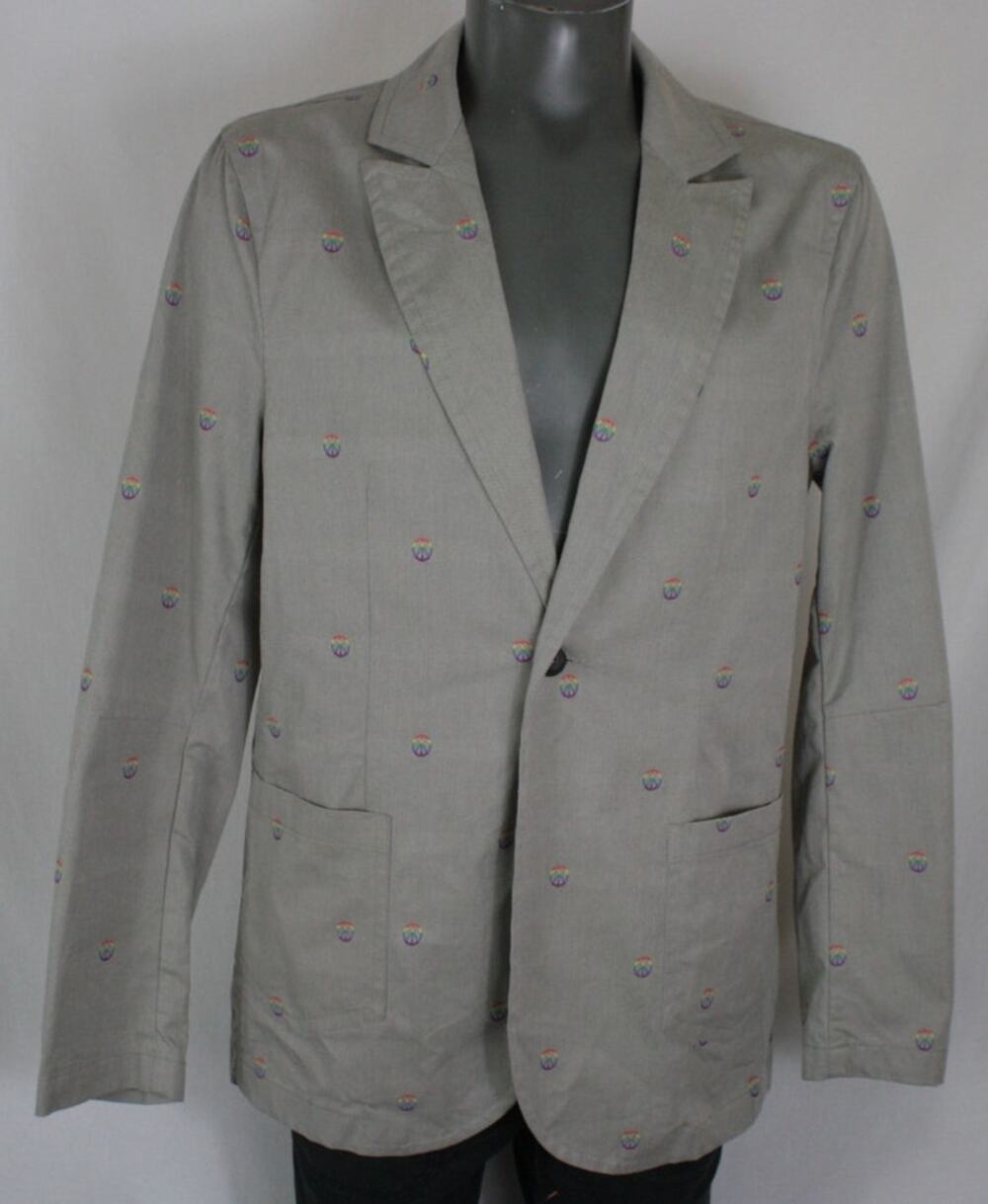 John Lennon Peace Sign Blazer Mens M Embroidered Cotton Jacket